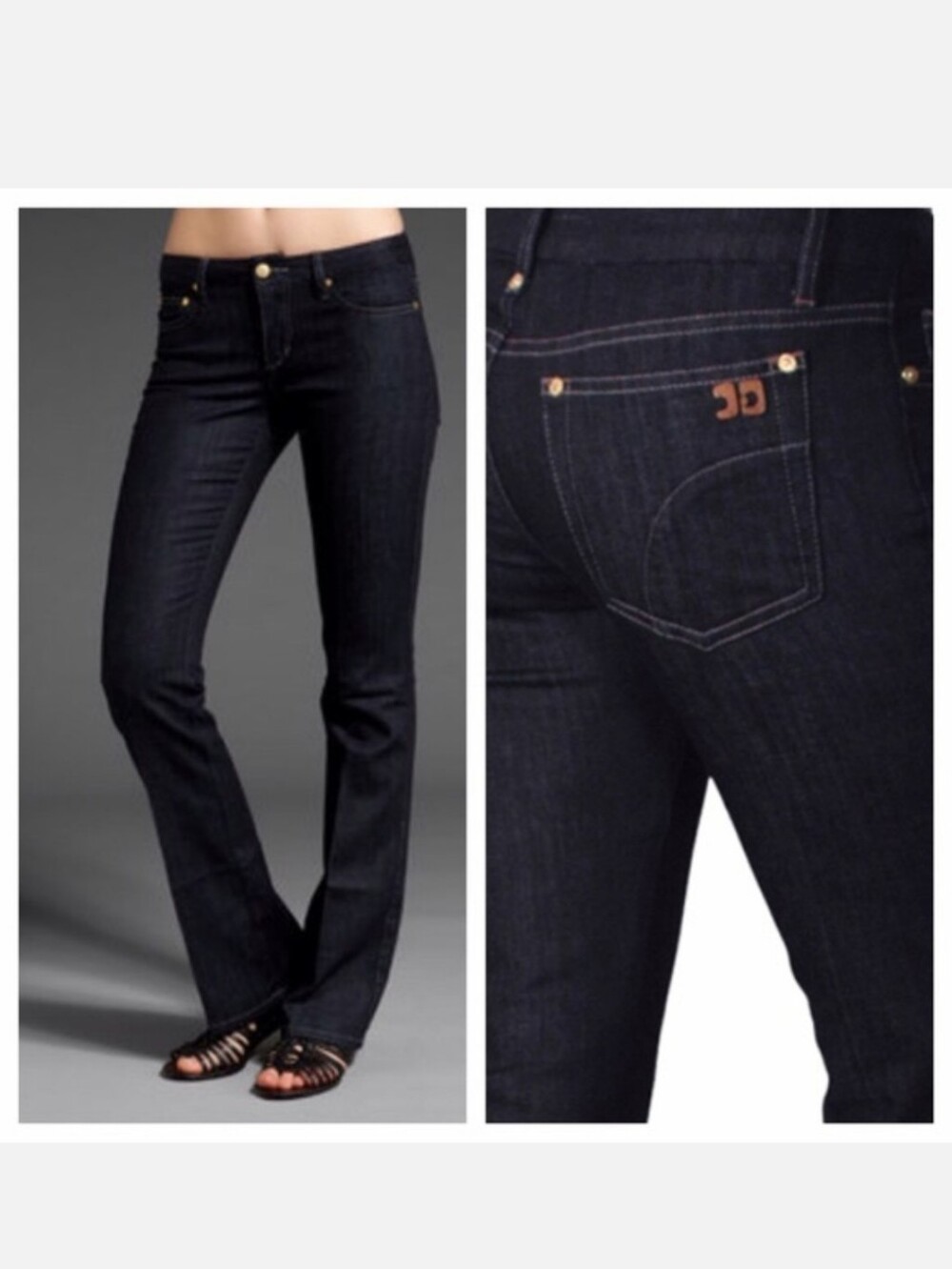 Joe's Honey Dark Wash Women's 30 Bootcut Jeans Logo Denim Pants
